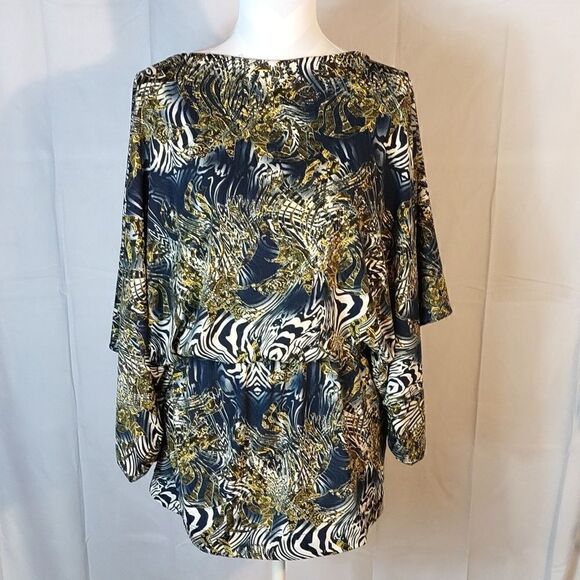 Abstract Animal Print Mini Dress/Cover-up - Picture 1 of 5